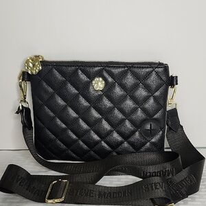 Steve Madden Black Quilted Crossbody Bag